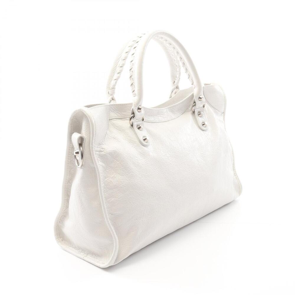 Balenciaga City Handbag Le Leather White